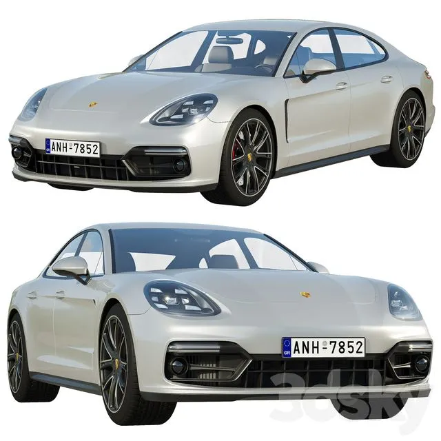 Porsche Panamera GTS 2019 modern car 3D Model
