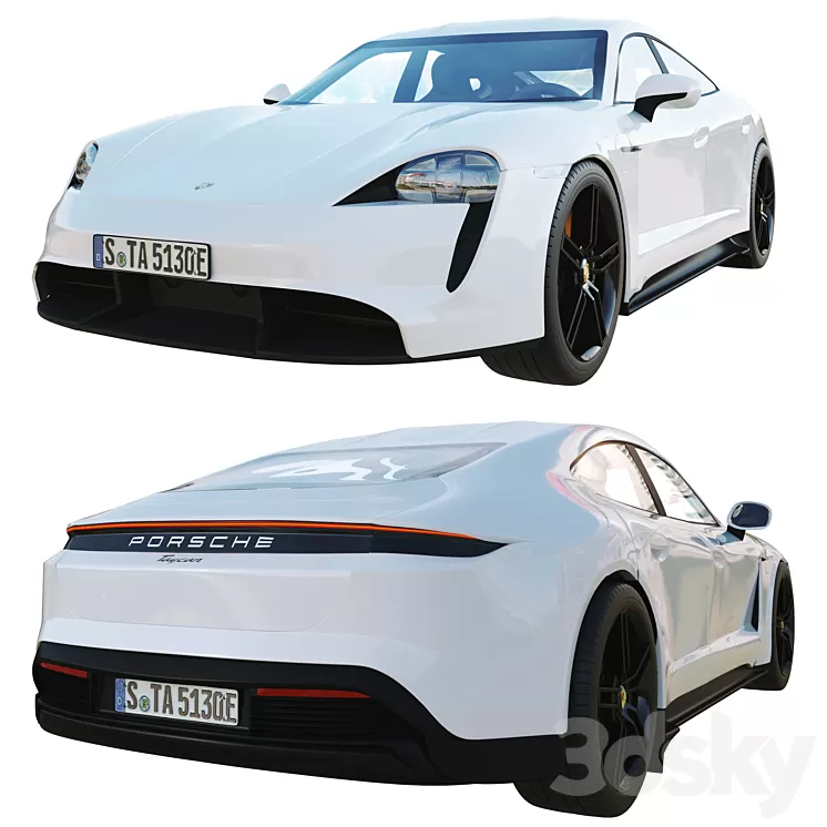 Porsche Taycan Turbo S 3D Model