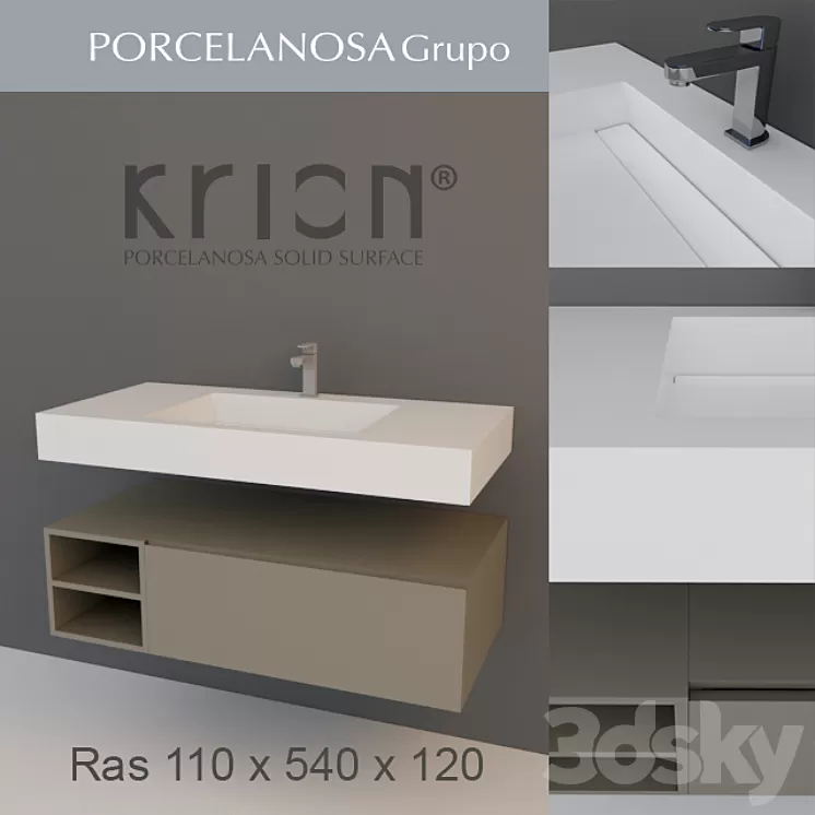 PORSELANOSA Grupo KRION Ras 3D Model PORSELANOSA Grupo KRION Ras 3D Model