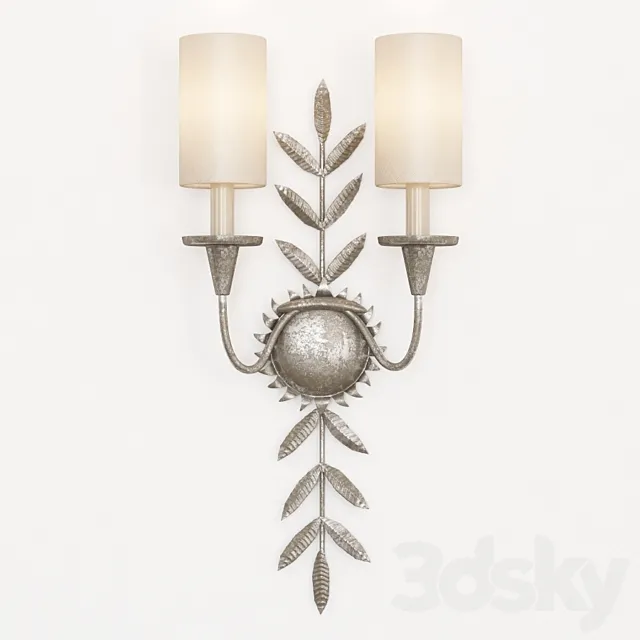 Porta Romana Beatrice Wall Light – Venetian Gold _ Silver 3D Model Porta Romana Beatrice Wall Light – Venetian Gold _ Silver 3D Model