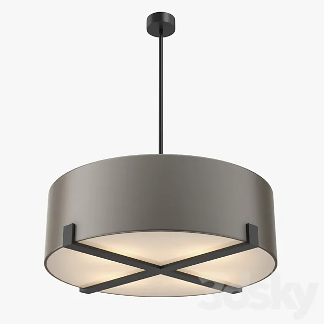 Porta Romana – Cross braced ceiling light 3DModel Porta Romana – Cross braced ceiling light 3DModel