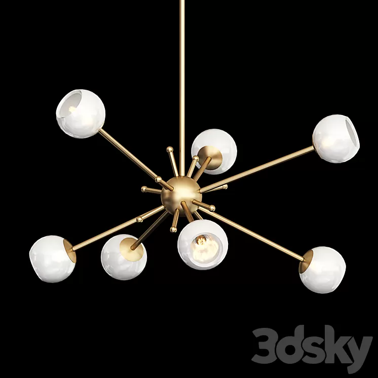 Porta Romana ORBIT 2 CHANDELIER 3D Model Porta Romana ORBIT 2 CHANDELIER 3D Model