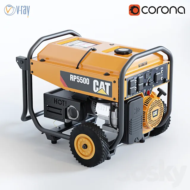 Portable generator CAT RP 5500 3DModel Portable generator CAT RP 5500 3DModel