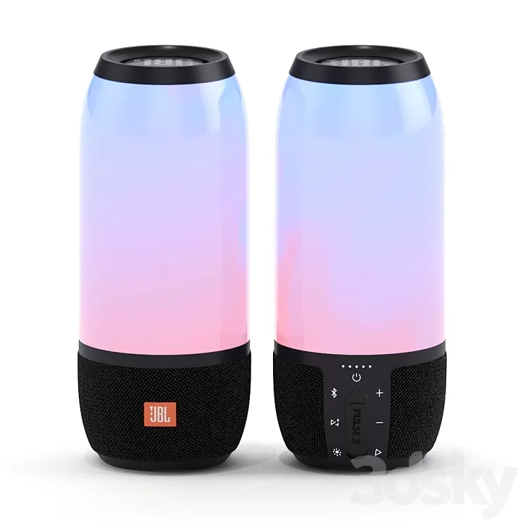 Portable speakers JBL Pulse 3 Black 3D Model