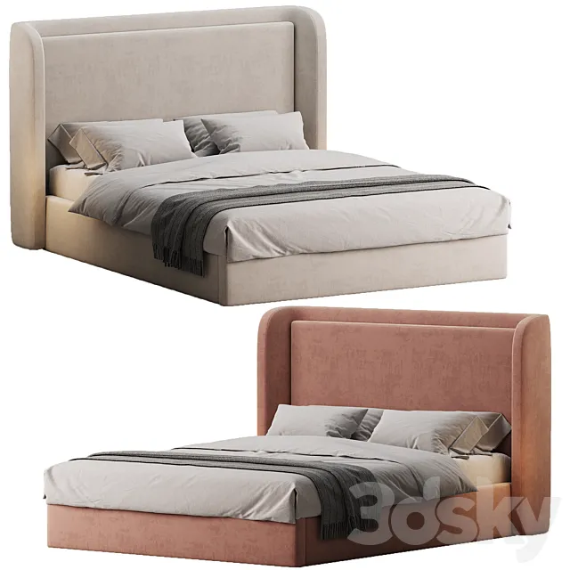 Porto Stylish Club Bed 3D Model Porto Stylish Club Bed 3D Model