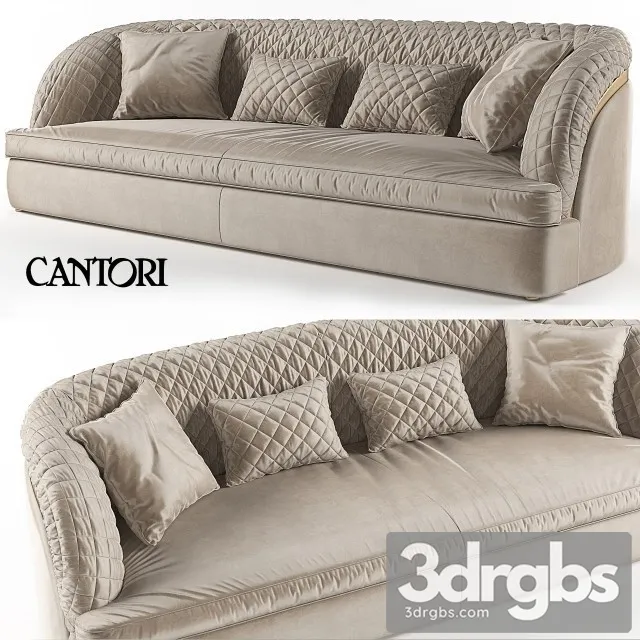 Portofino Cantori Sofa 01 3D Model Download