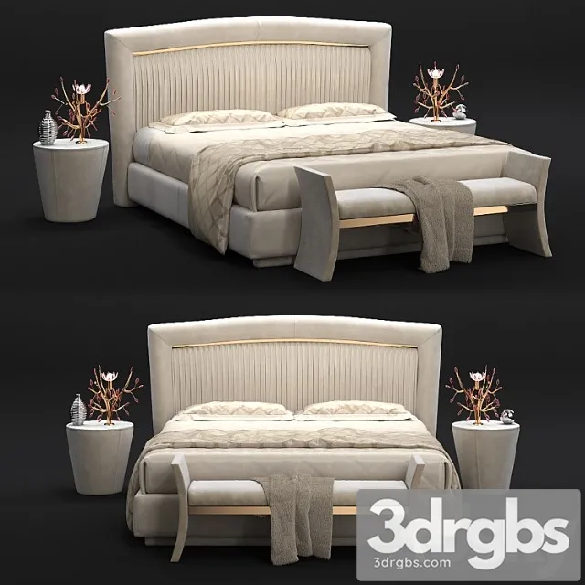 Portofino Pleated Bed And Richard Couch 3D Model Download Portofino Pleated Bed And Richard Couch 3D Model Download