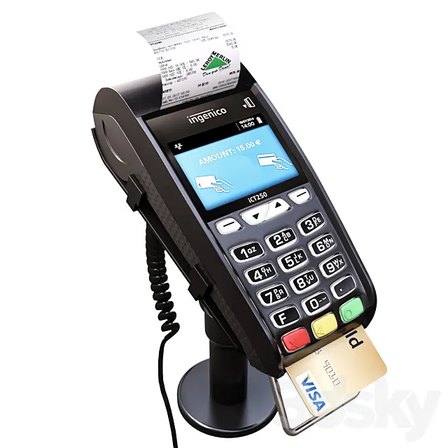 Pos Terminal ingenico ict250 3DModel