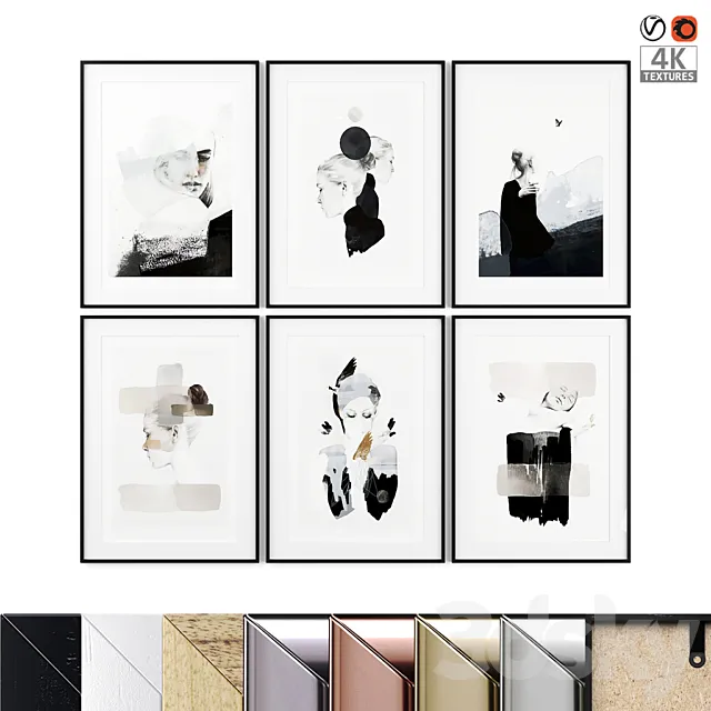 Poster Set “AB” 3D Model Poster Set “AB” 3D Model