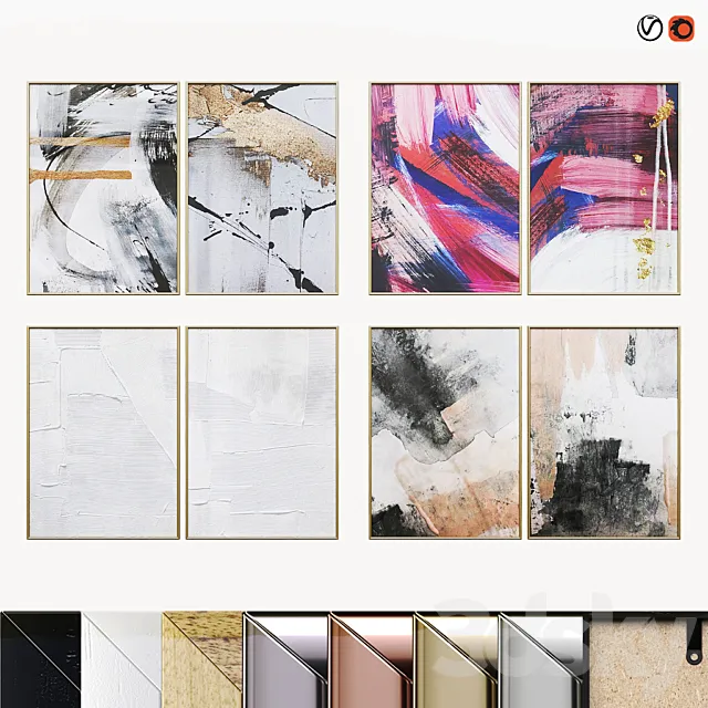 Poster Set “AH Abstract” 3D Model