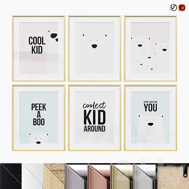 Poster Set “Bear” 3DModel Poster Set “Bear” 3DModel