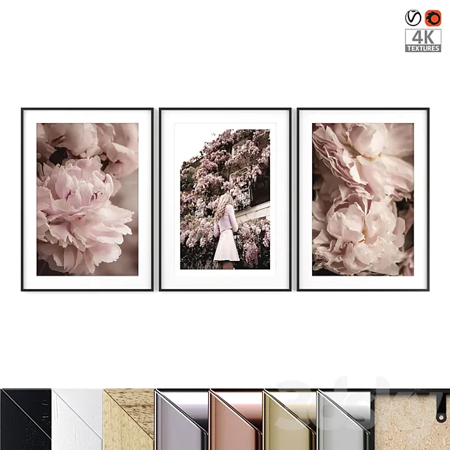 Poster Set “Blooming Peony” 3DModel Poster Set “Blooming Peony” 3DModel