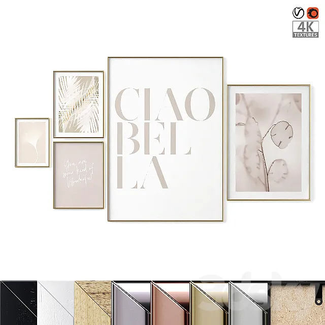 Poster Set “Ciao Bella” 3DModel Poster Set “Ciao Bella” 3DModel