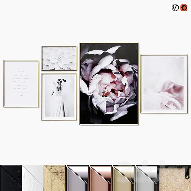 Poster Set “Garden Flower” 3D Model