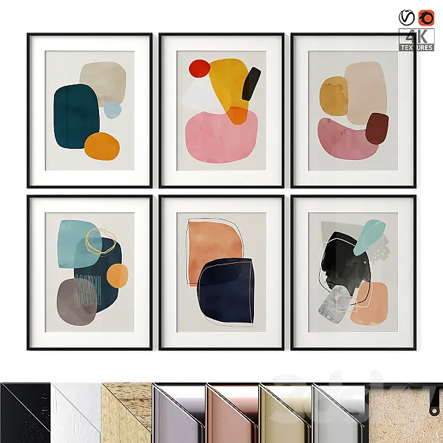 Poster Set “Graphic Balance” 3D Model Poster Set “Graphic Balance” 3D Model