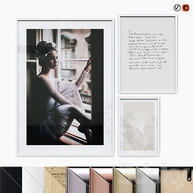 Poster Set “Letter” 3DModel Poster Set “Letter” 3DModel