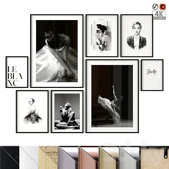 Poster Set “Woman” 3D Model Poster Set “Woman” 3D Model