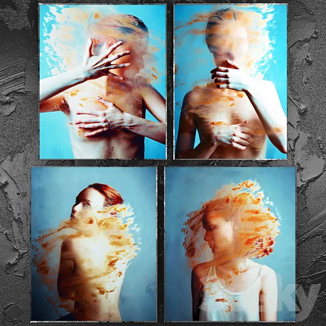 Posters abstract | set 78 3D Model Posters abstract | set 78 3D Model