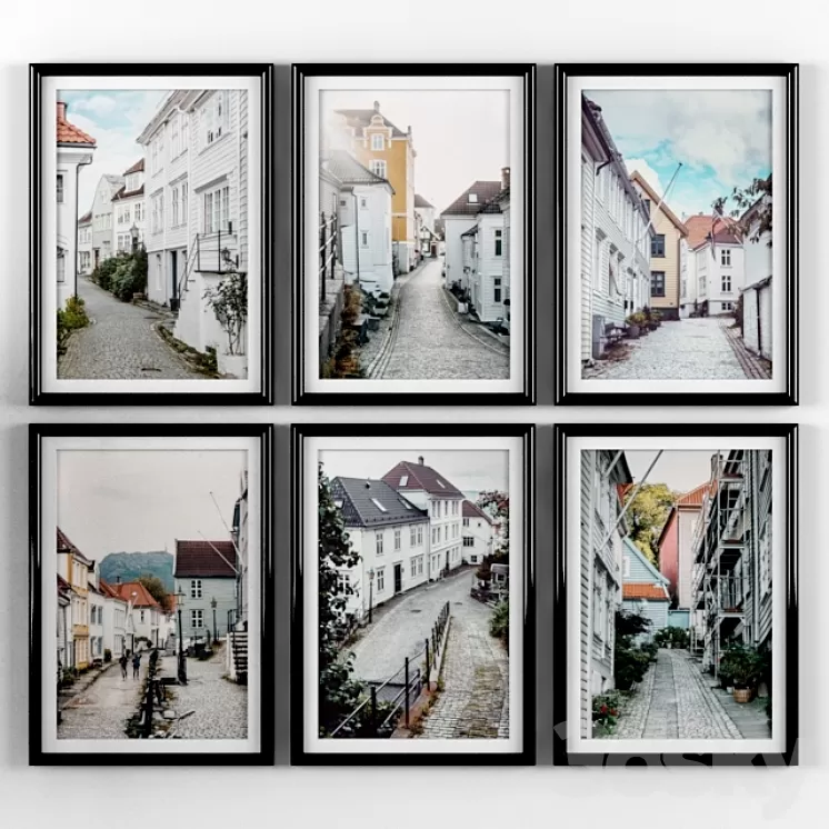 Posters: Bergen Norway 3D Model