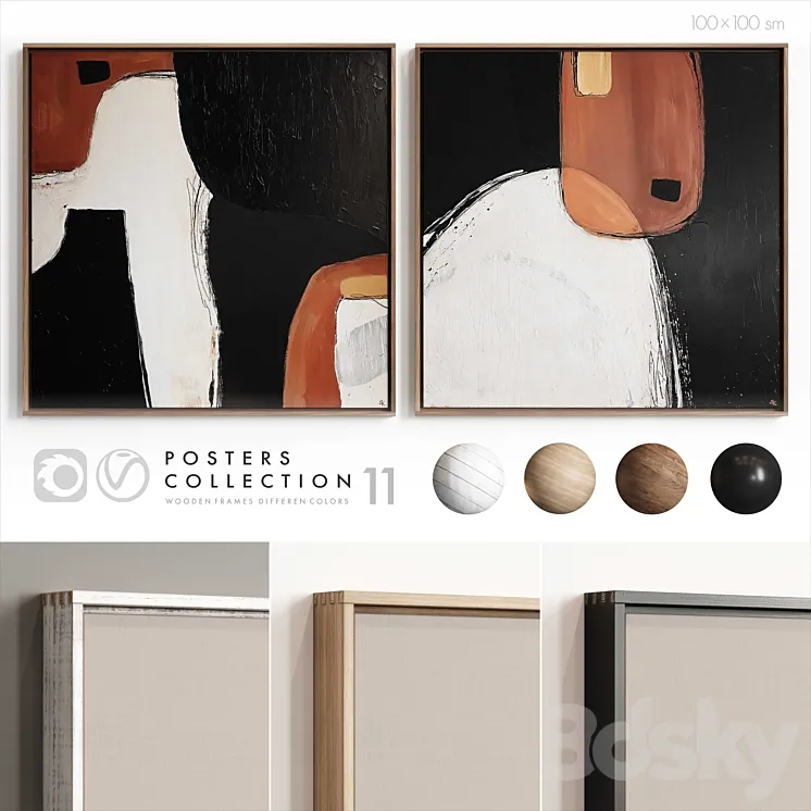 Posters Collection 11 3D Model Free Download