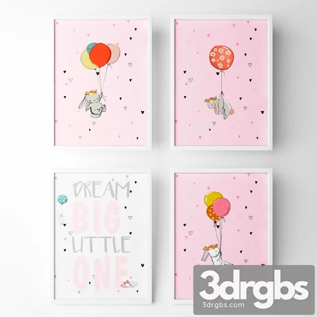 Posters For Children 3D Model Download