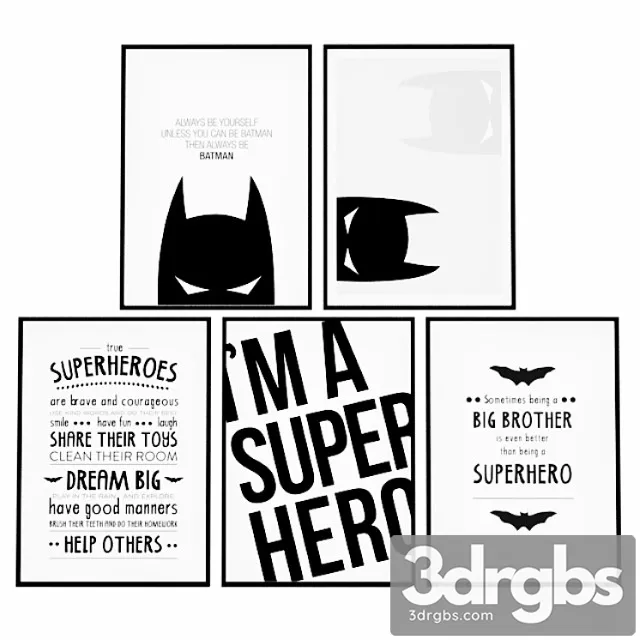 Posters For The Children 3D Model Download