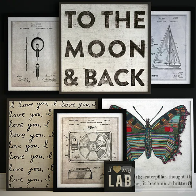 Posters framed 3DModel