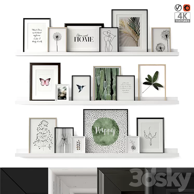 Posters On The Shelves 08 3D Model