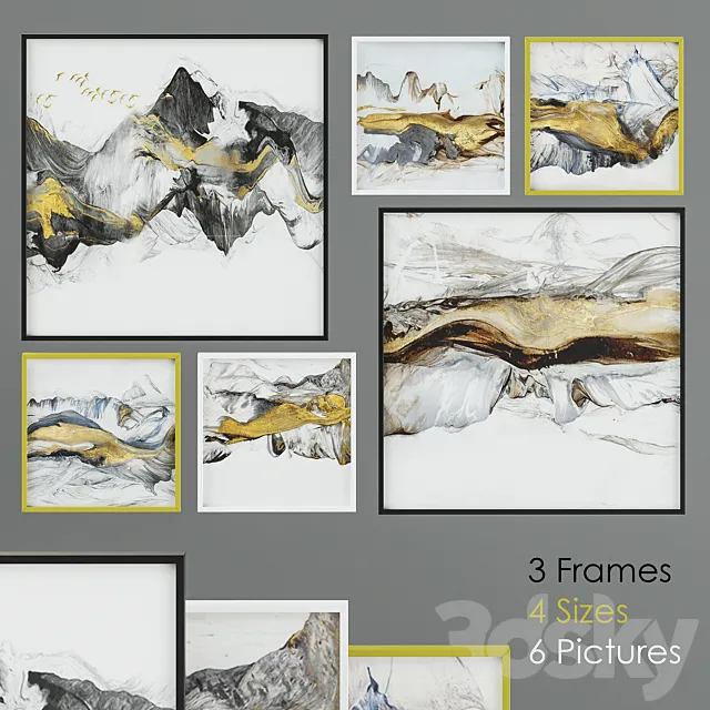 Posters Set 3 3D Model Posters Set 3 3D Model