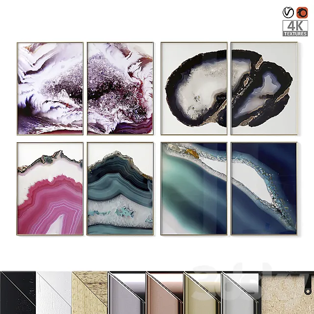 Posters Set “Agate” 3D Model Posters Set “Agate” 3D Model