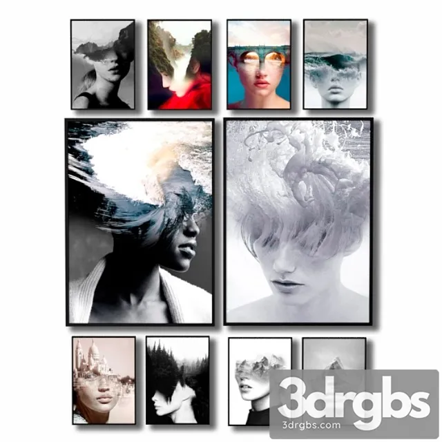 Posters with hallucinations by antonio mora. 3D Model Download