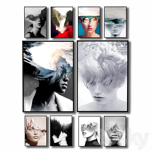 Posters with hallucinations by Antonio Mora. 3D Model Posters with hallucinations by Antonio Mora. 3D Model