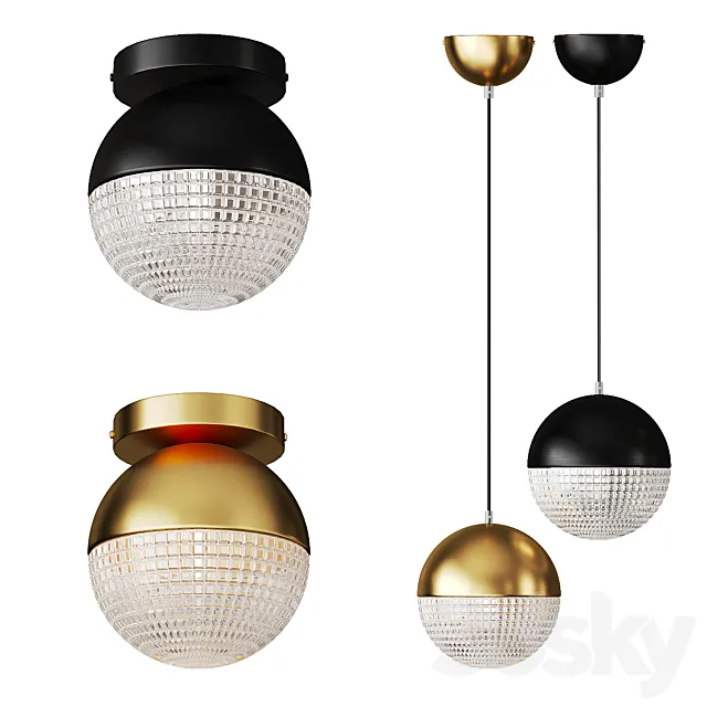 Postmodern ball pendant lamp LYSET 3D Model