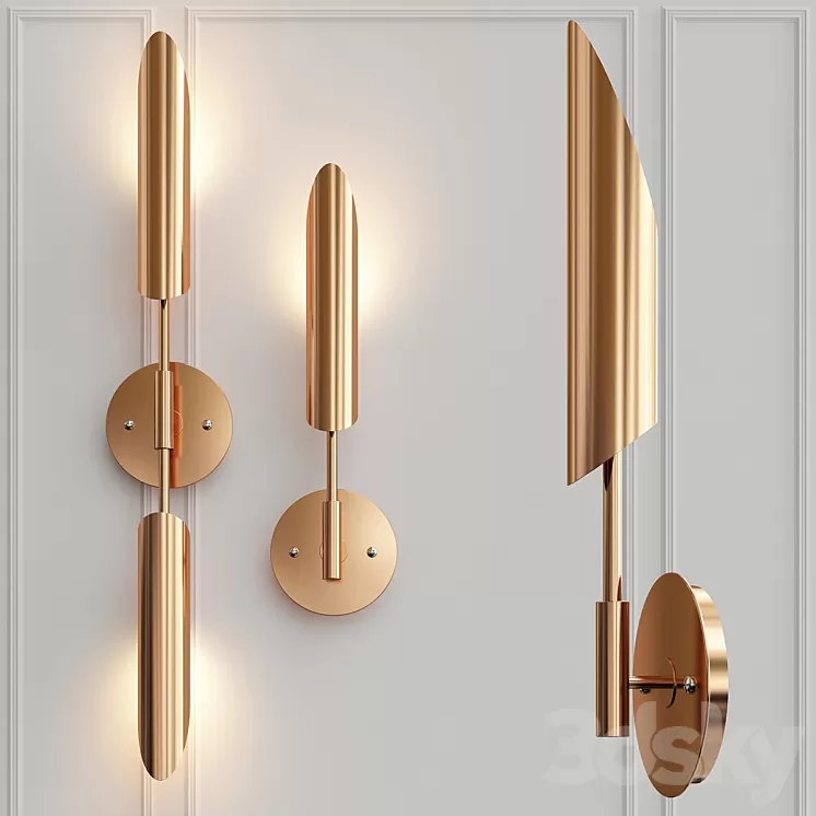 Postmodern Metal Wall Light 3D Model Postmodern Metal Wall Light 3D Model