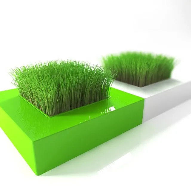 Pot of grass 3D Model