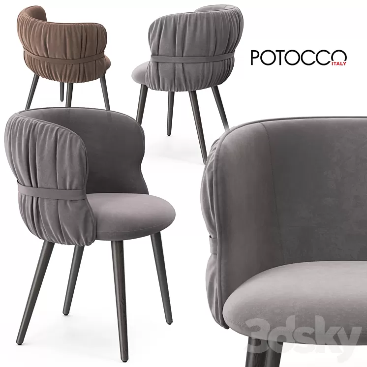 Potocco Coulisse armchair 3D Model