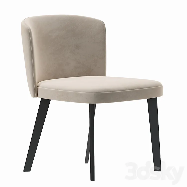 Potocco Lena dining chair 3D Model Free Download