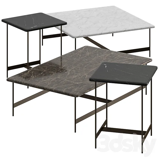 Potocco Little T Coffee Tables 3D Model