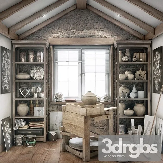 Potter Workshop 3D Model Download Potter Workshop 3D Model Download