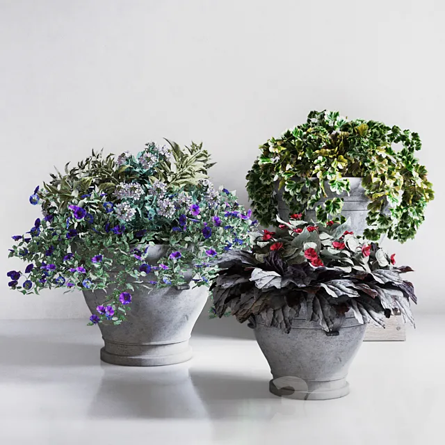 Pottery Barn _ Bryttany Planters 3DModel Pottery Barn _ Bryttany Planters 3DModel