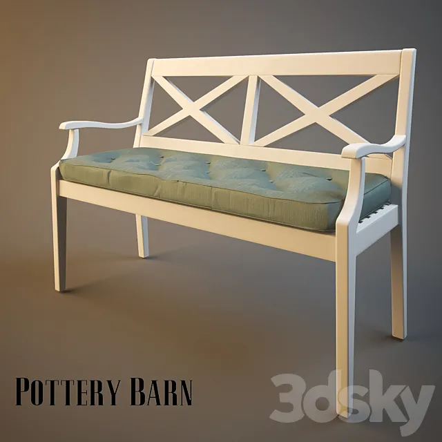POTTERY BARN HAMPSTEAD BENCH CUSHION 3DModel 3DSKY Decor Helper
