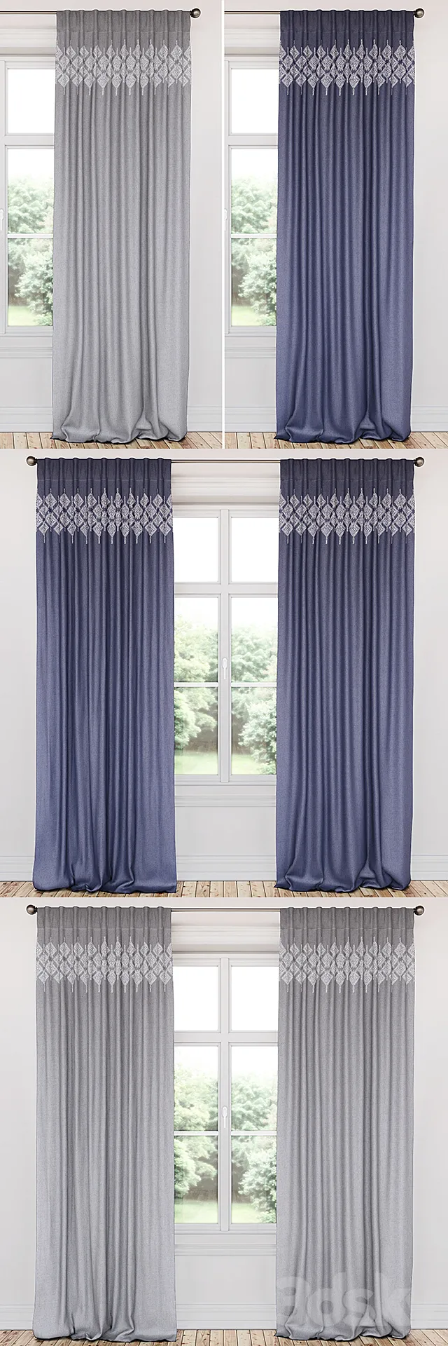 Pottery Barn _ Lucia Embroidered Drape 3DModel