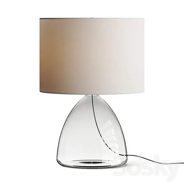Pottery Barn Ansel Glass Table Lamp 3DModel Pottery Barn Ansel Glass Table Lamp 3DModel