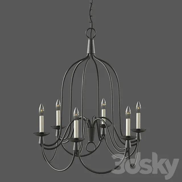Pottery Barn – Armonk Chandelier 3D Model