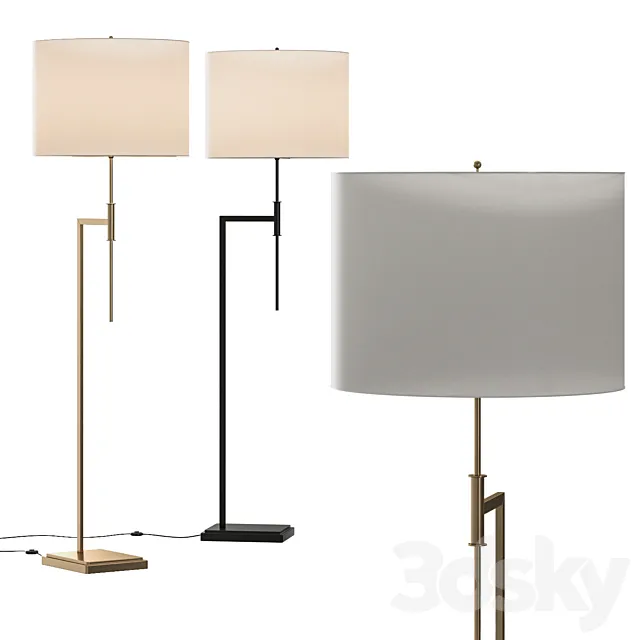 Pottery Barn Atticus Floor Lamp 3D Model Pottery Barn Atticus Floor Lamp 3D Model