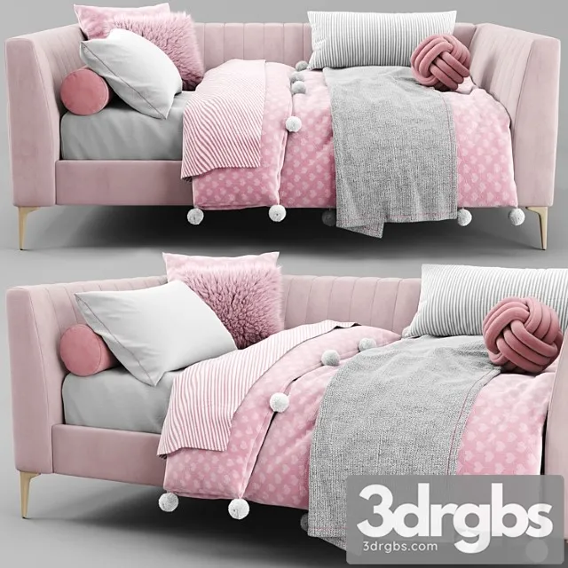 Pottery Barn Avalon Channel Daybed 3D Model Download