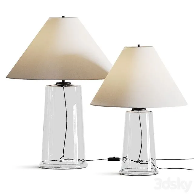 Pottery Barn Avalon Recycled Glass Table Lamp 3D Model Pottery Barn Avalon Recycled Glass Table Lamp 3D Model