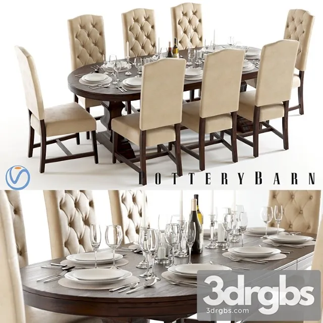 Pottery barn banks and ashton 3 2 3D Model Download