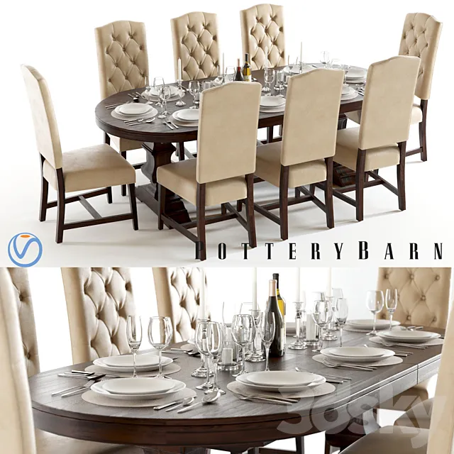 Pottery Barn Banks and Ashton 3 3DModel