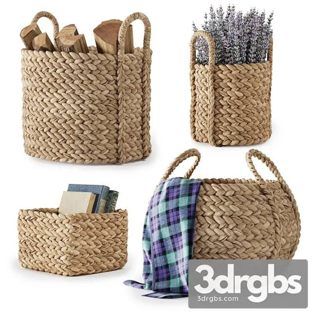 Pottery Barn Beachcomber Baskets 01 3D Model Download Pottery Barn Beachcomber Baskets 01 3D Model Download